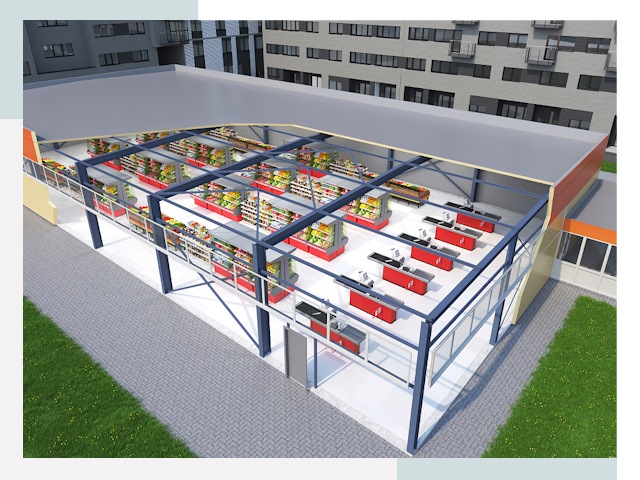 Строительство магазинов в Сосногорск от 619 руб. за м²