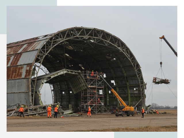 Демонтаж ангаров в Сосногорске