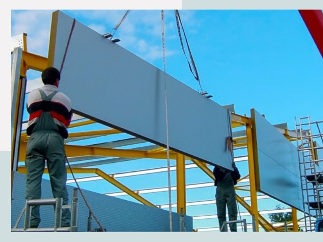 Монтаж сэндвич-панелей в Сосногорске от 619 руб.