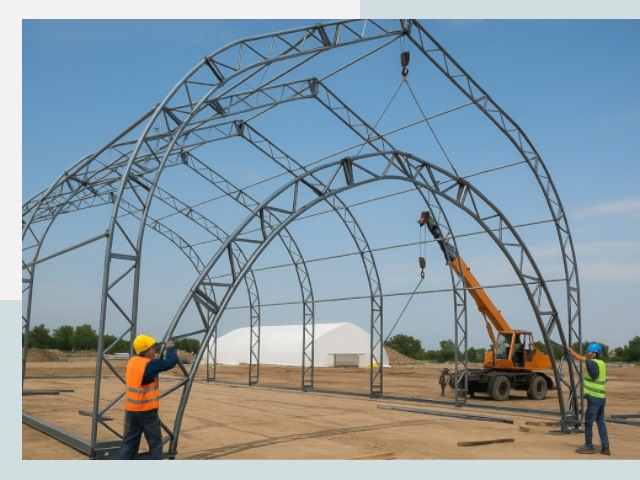 Монтаж ангаров в Сосногорске от 619 руб. - Надежно и быстро